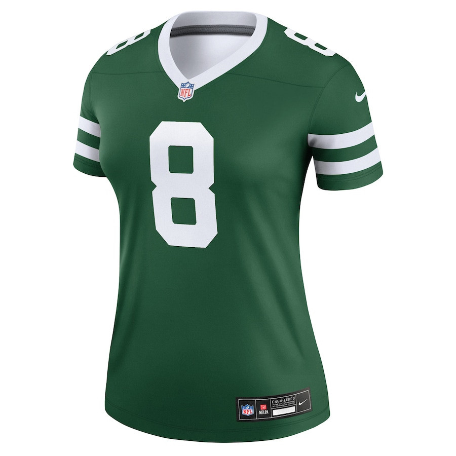 Aaron Rodgers 8 New York Jets Alternate Legend, Legacy Green NFL Jersey Women's