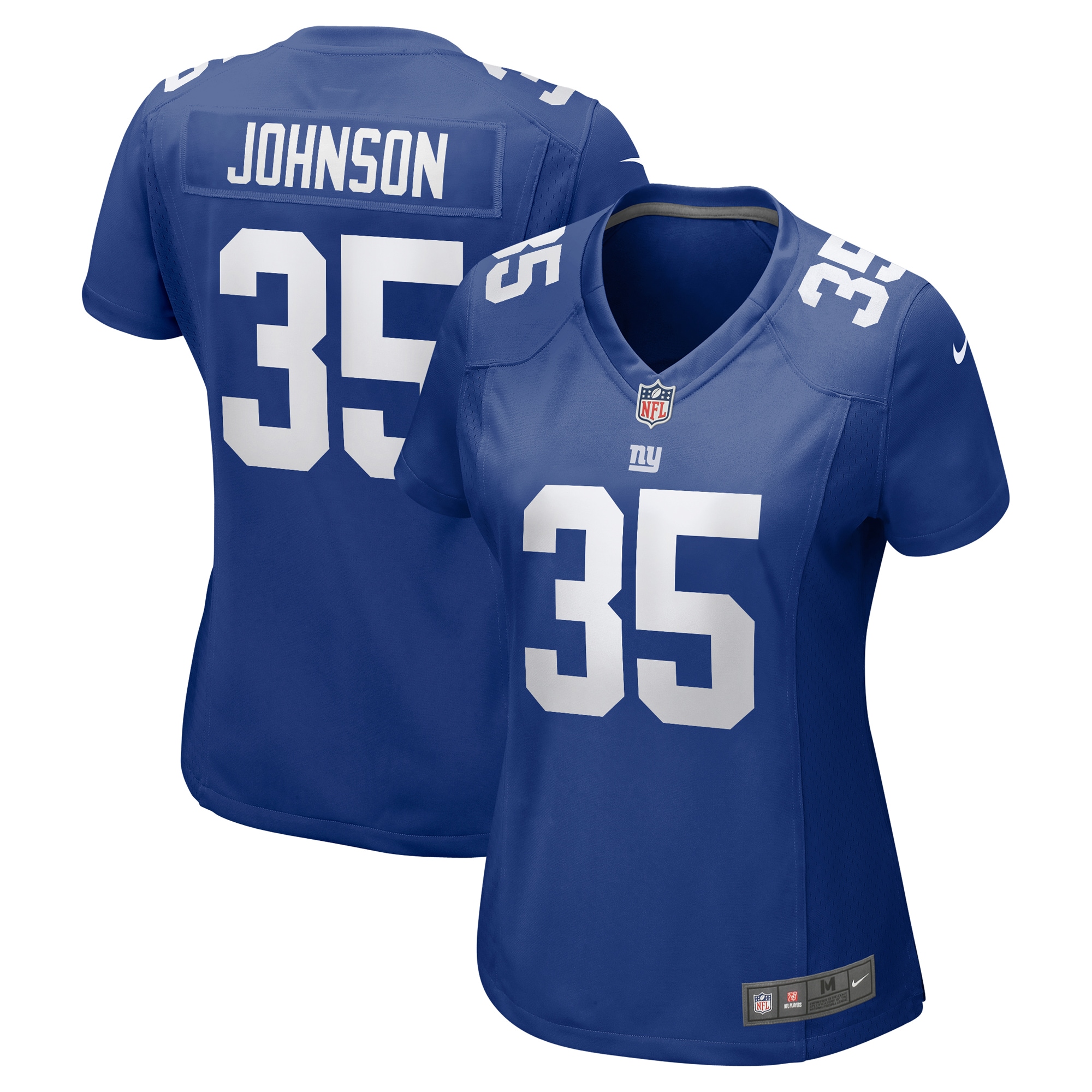 New York Giants Leonard Johnson Royal Game Player NFL Jersey Women's