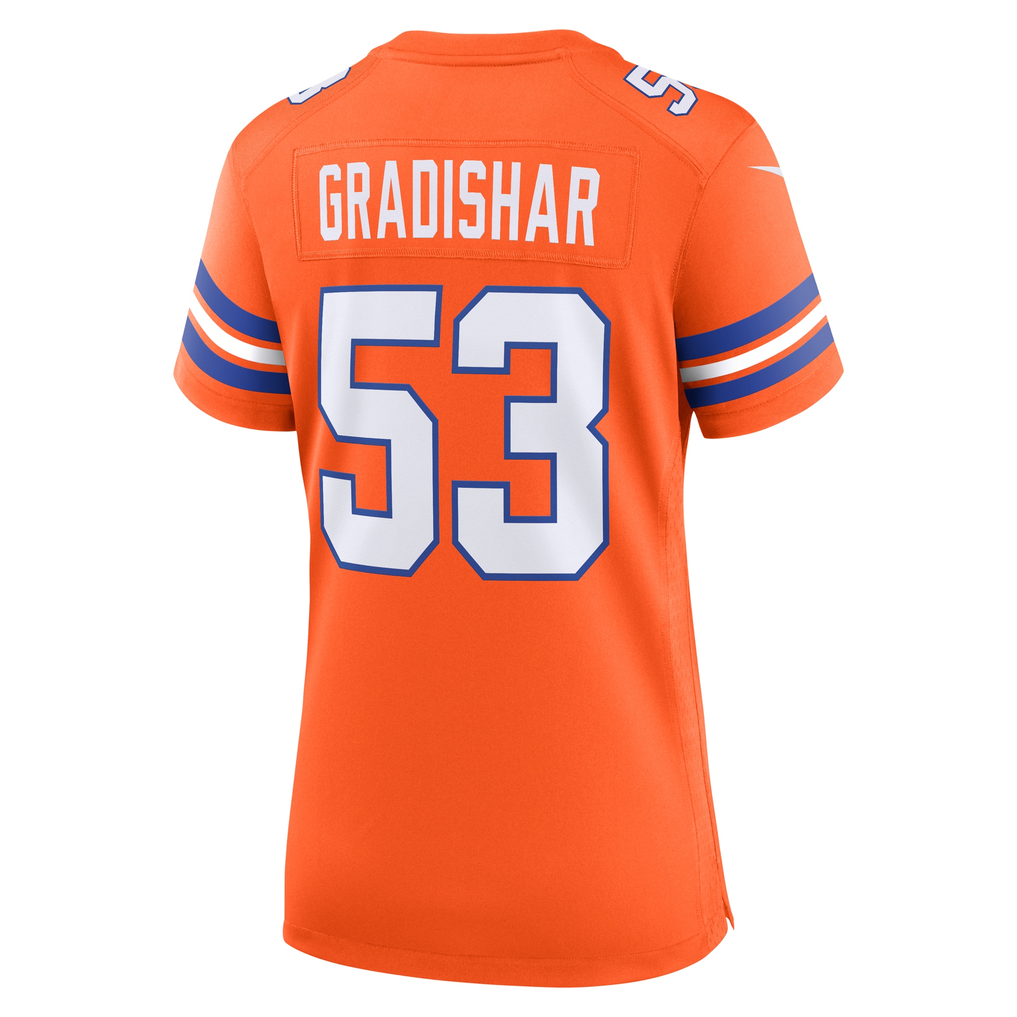 Denver Broncos Randy Gradishar Orange Mile High Collection 1977 Throwback Retired Player Game NFL Jersey Women's
