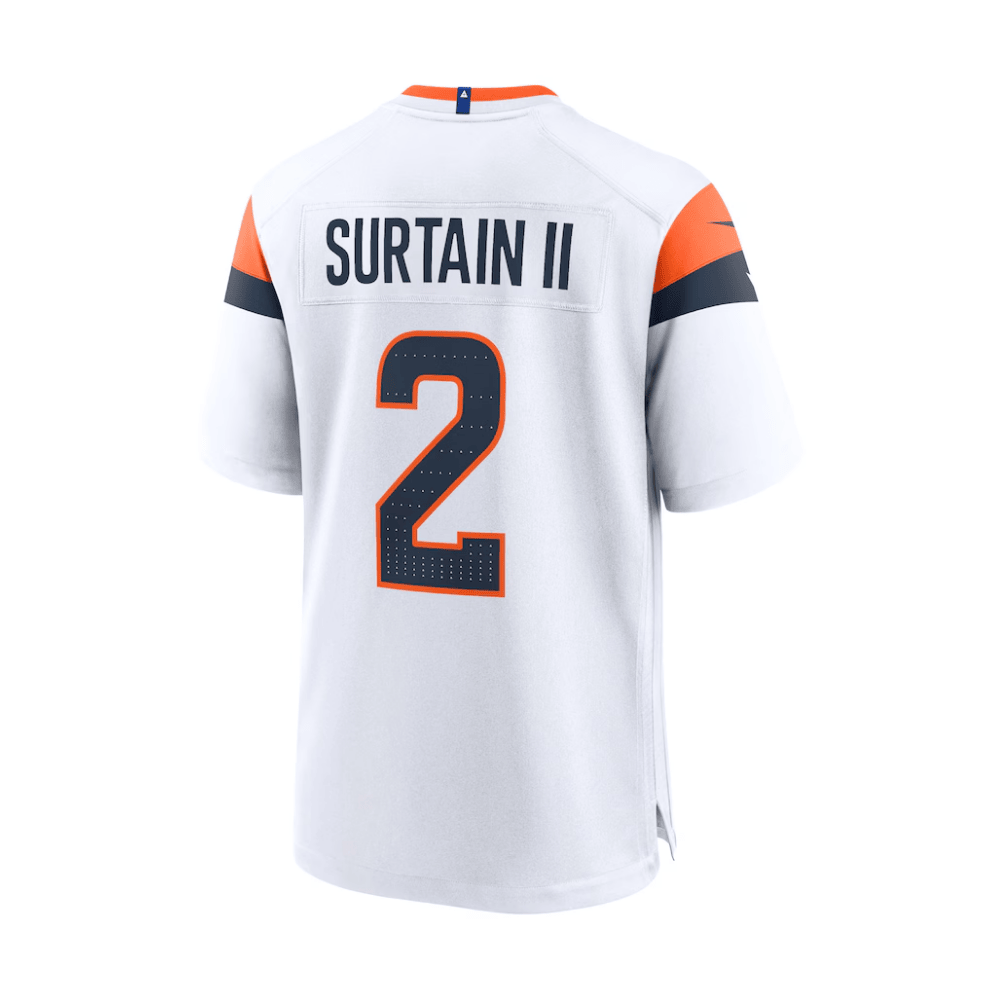 Patrick Surtain II 2 Denver Broncos 2025 Pro Bowl Patch Game White NFL Jersey Men's