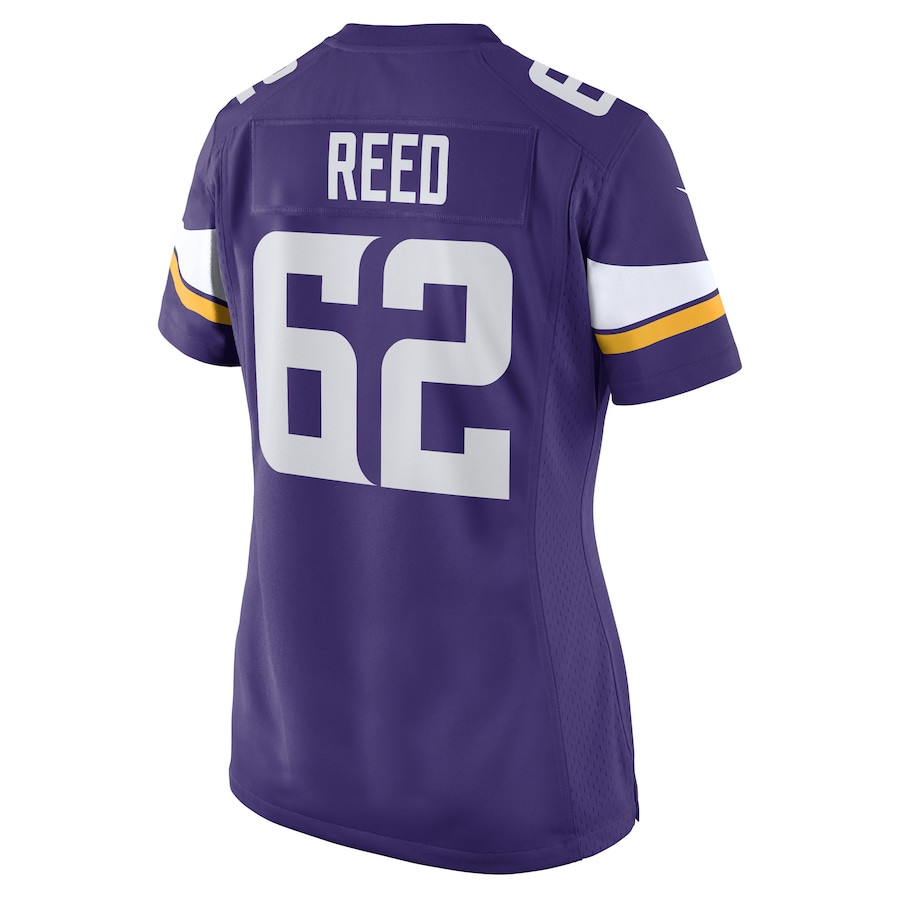 Chris Reed 62 Minnesota Vikings Game Purple NFL Jersey Women's