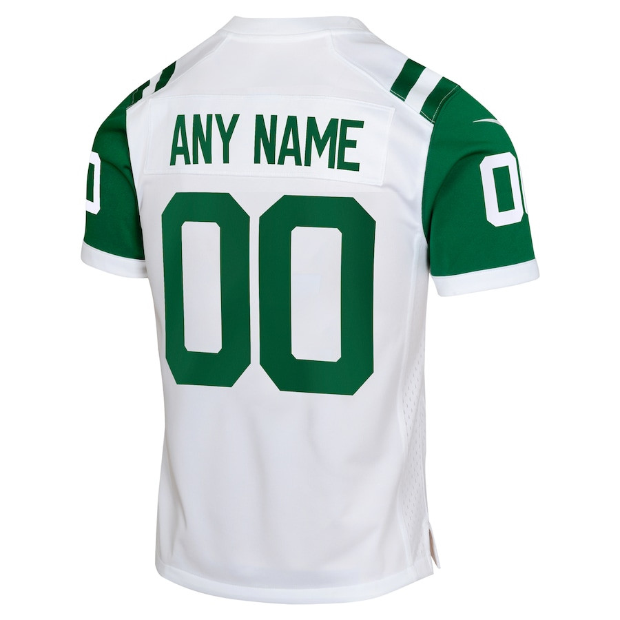 New York Jets Classic Alternate Custom White NFL Jersey Youth