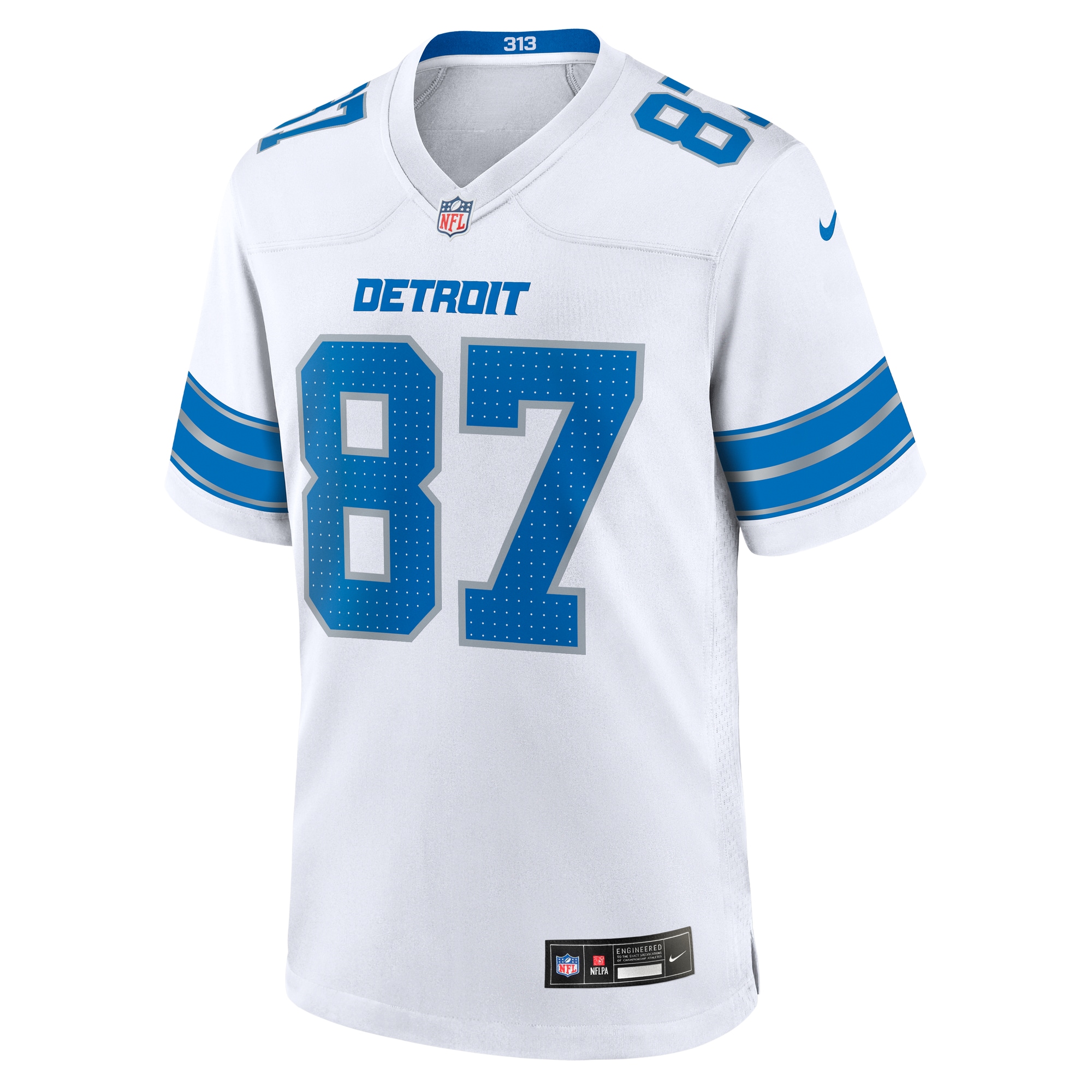 Detroit Lions Sam LaPorta White White Game NFL Jersey Men's
