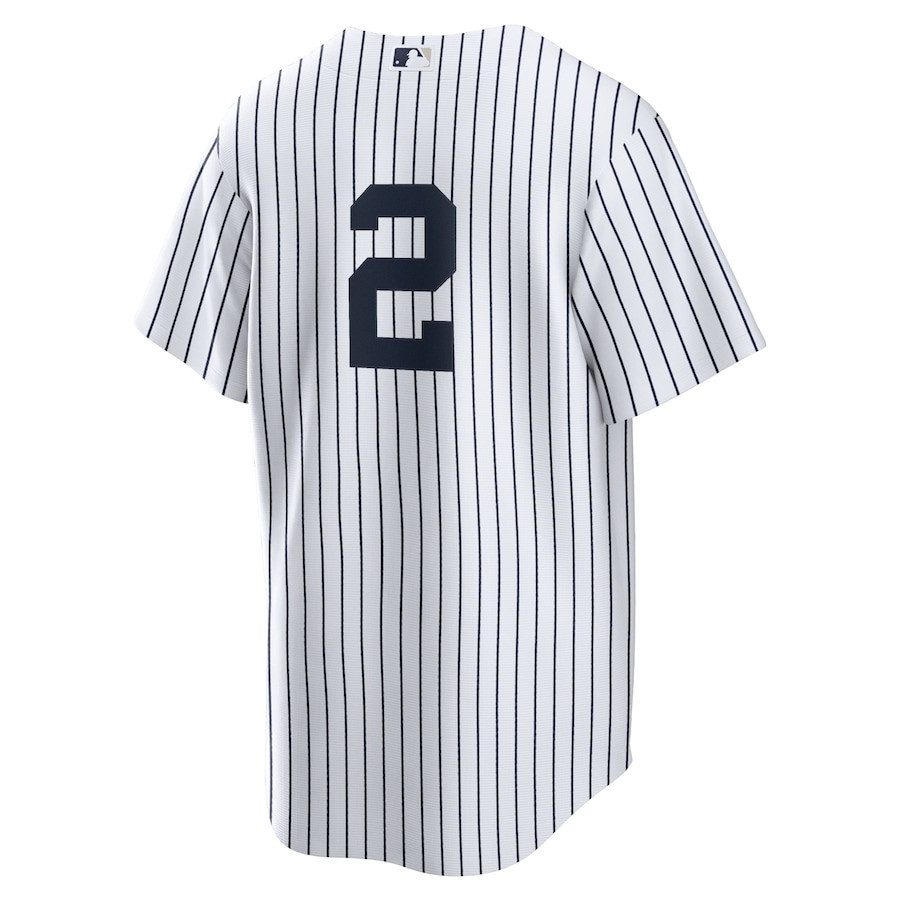 Derek Jeter 2 New York Yankees Home Limited White MLB Jersey Men's