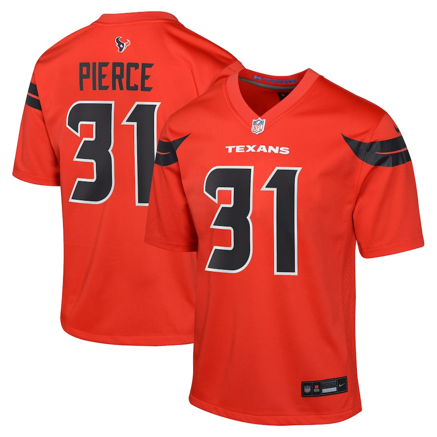 Dameon Pierce 31 Houston Texans Alternate Game Red NFL Jersey Youth