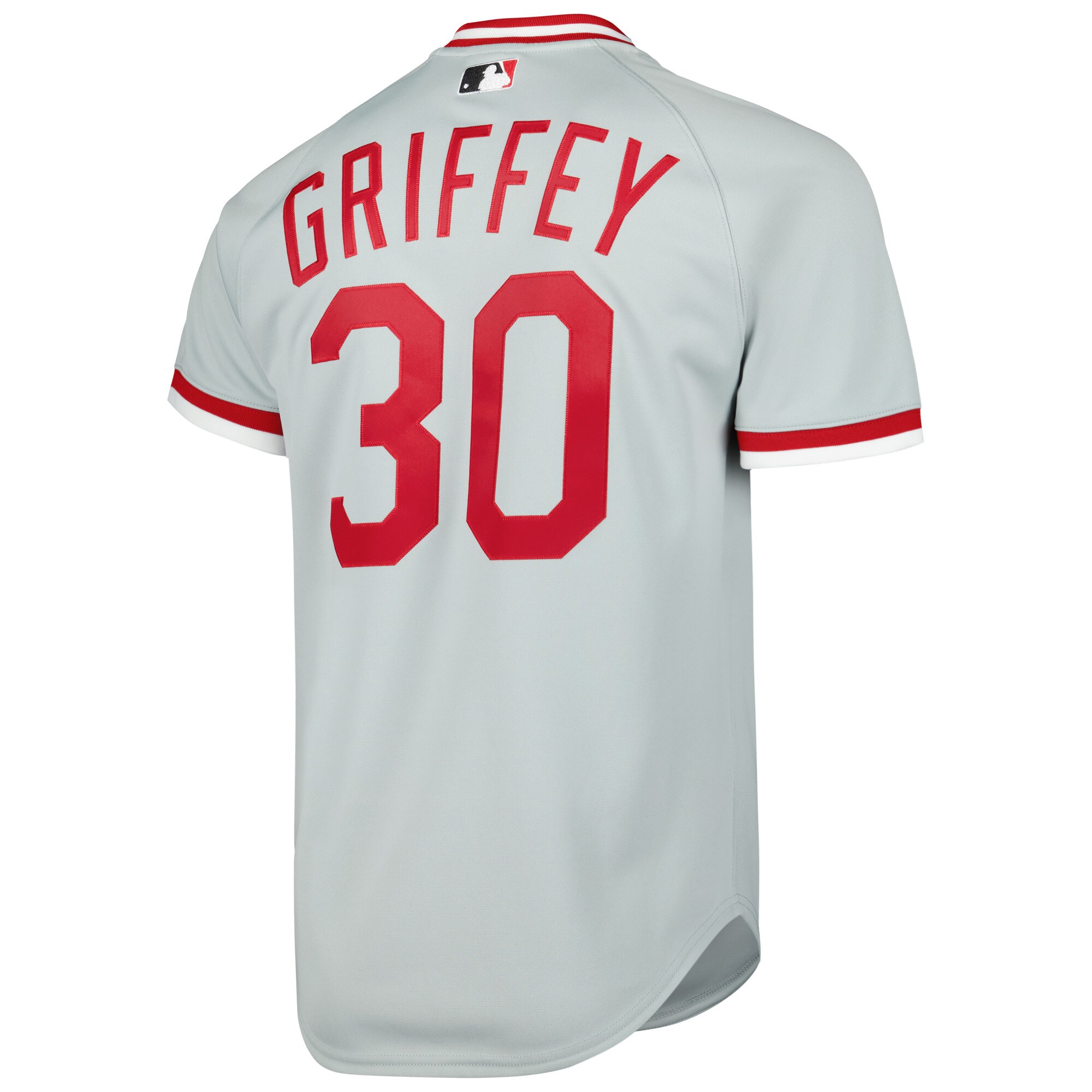 Cincinnati Reds Ken Griffey Jr. Mitchell Ness Gray 2004 Cooperstown Collection Throwback MLB Jersey Men's