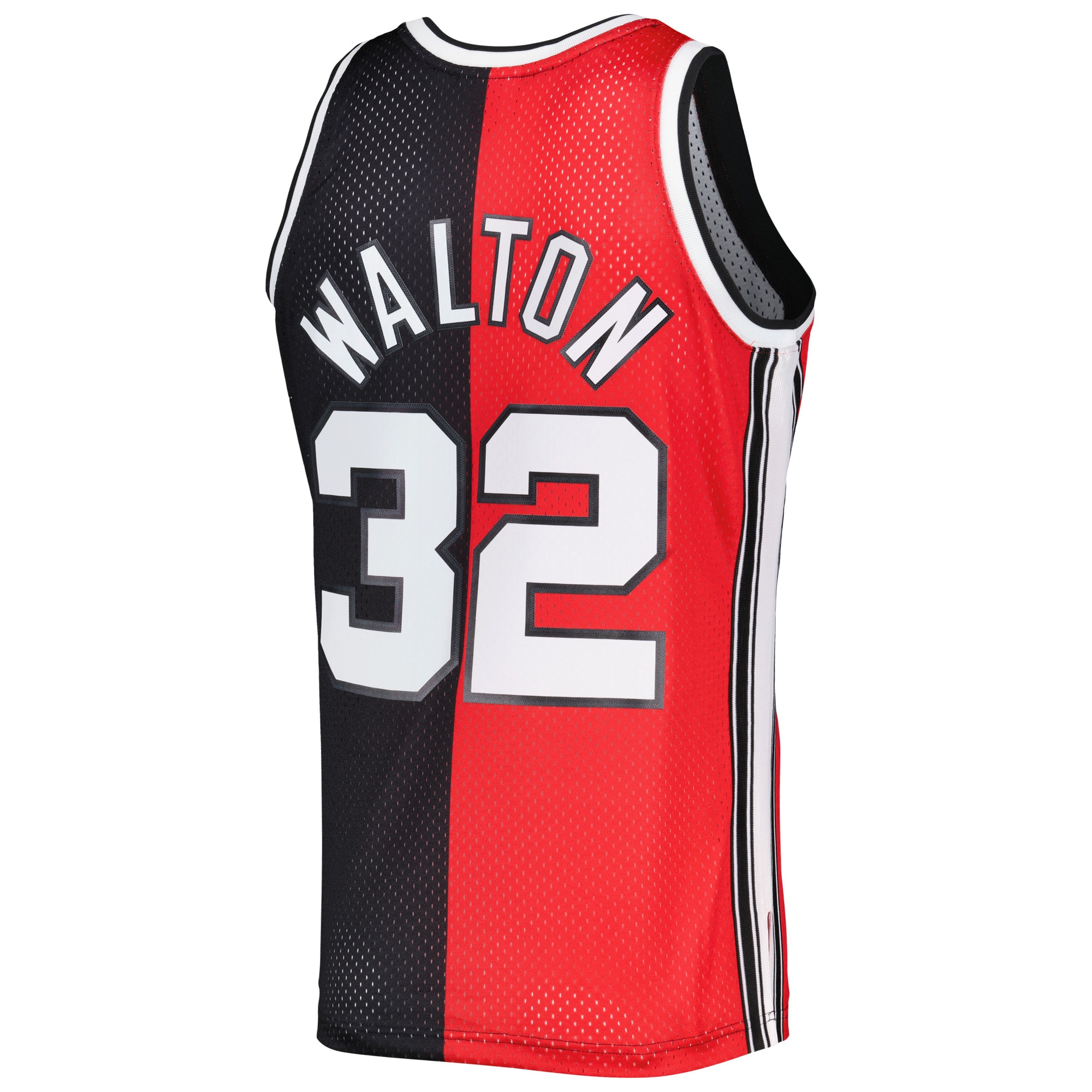 Mitchell Ness Bill Walton Red/Black Portland Trail Blazers Hardwood Classics 1976/77 Split Swingman NBA Jersey Men's