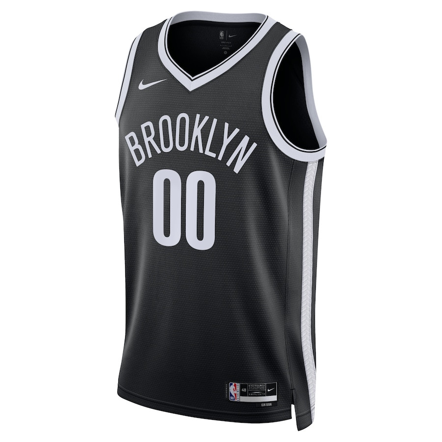 Brooklyn Nets 2023/24 Icon Swingman Custom Black NBA Jersey Men's