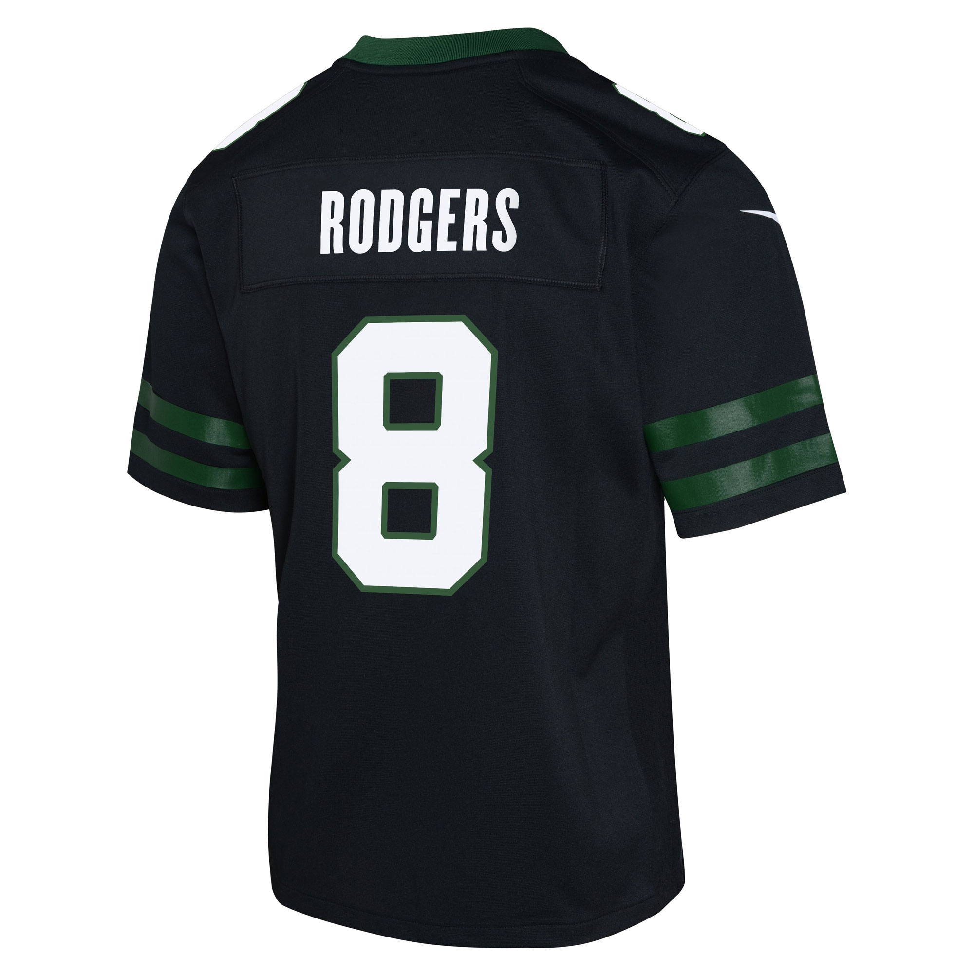 New York Jets Aaron Rodgers Legacy Black Alternate Game NFL Jersey Youth