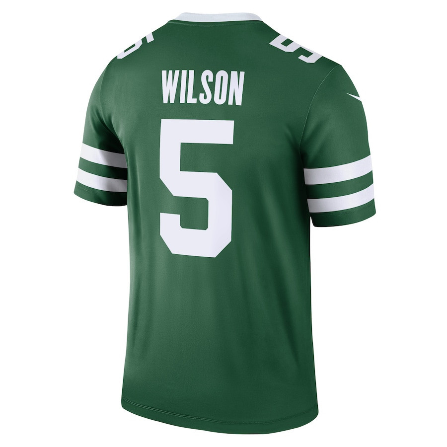Garrett Wilson 5 New York Jets Legend Legacy Green NFL Jersey Men's