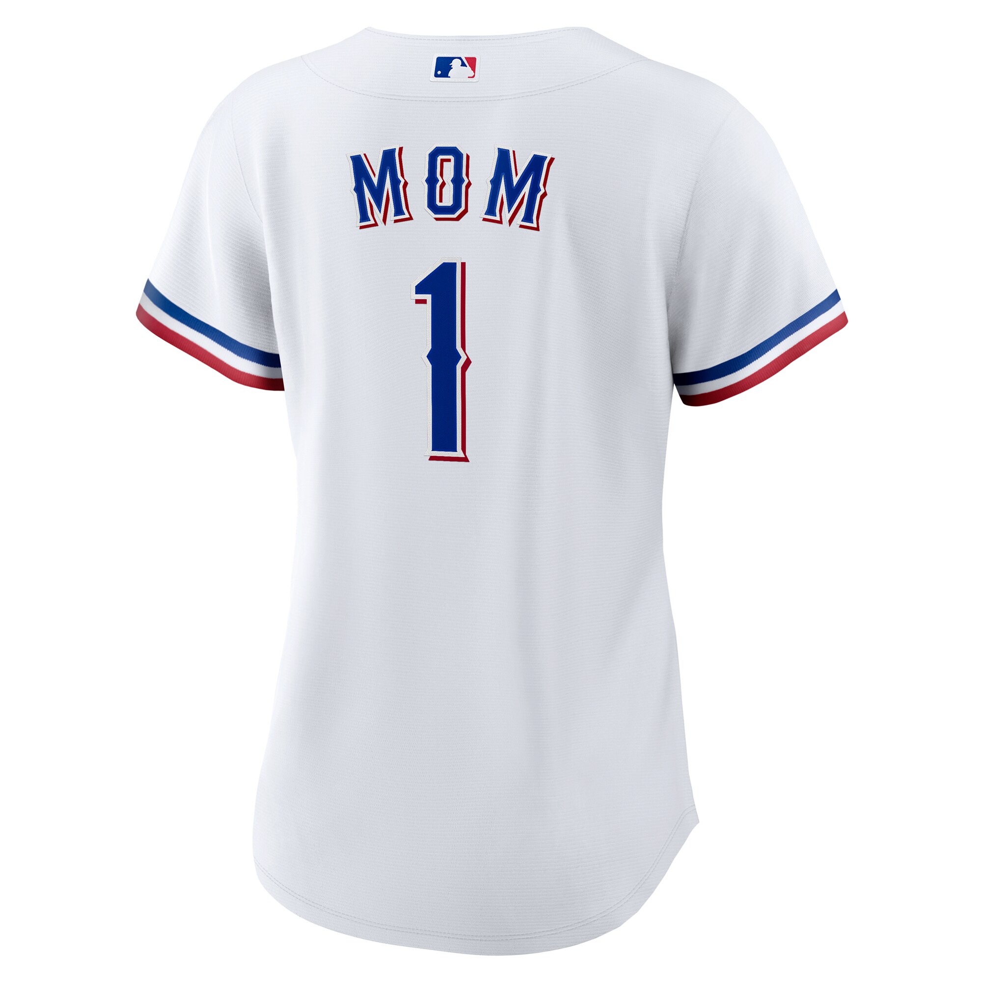 Texas Rangers White #1 Mom Home MLB Jersey Women's
