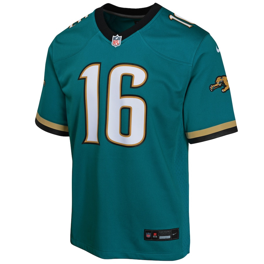 Trevor Lawrence 16 Jacksonville Jaguars Prowler Throwback Player Game Teal NFL Jersey Youth