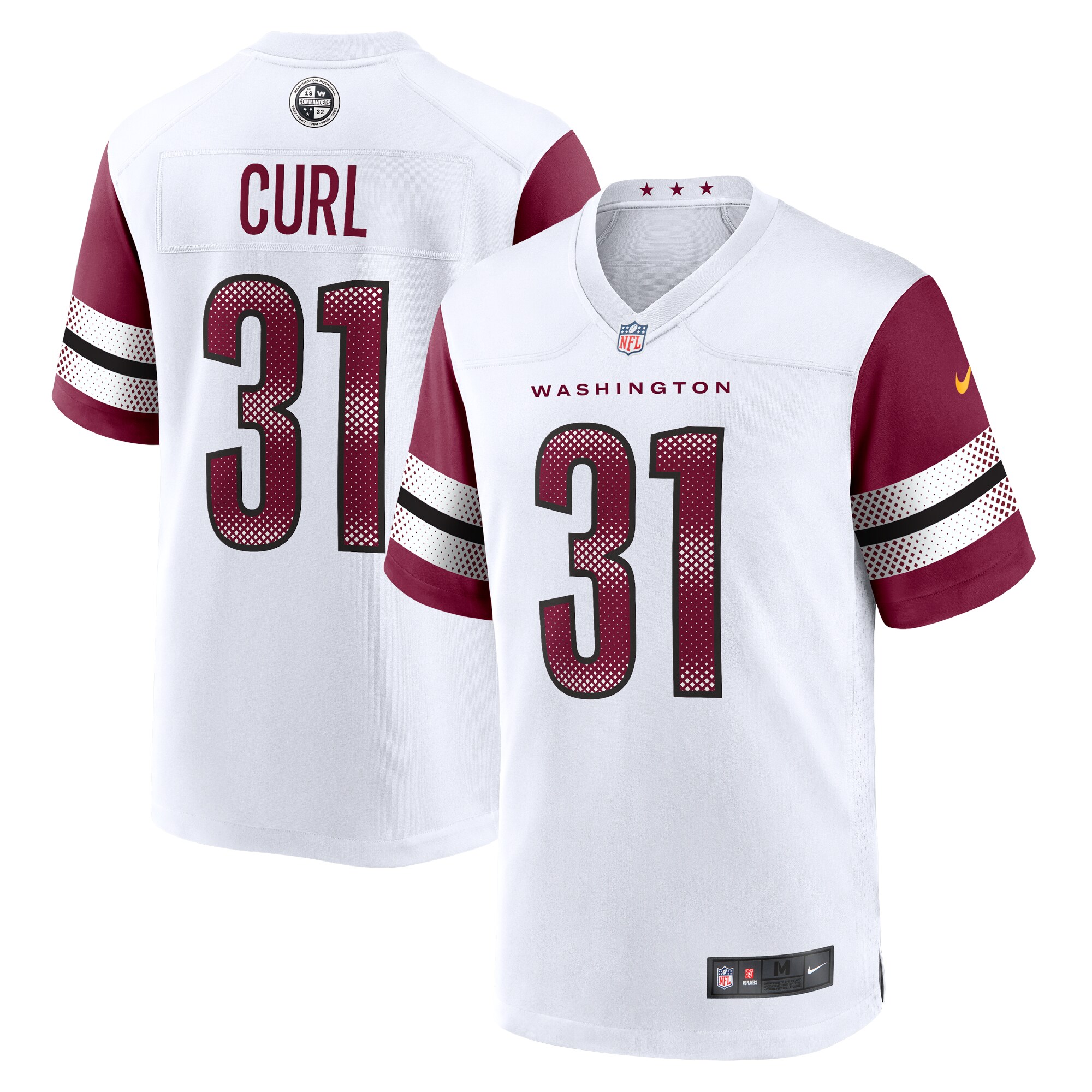 Washington Commanders Kamren Curl White Game NFL Jersey Men's