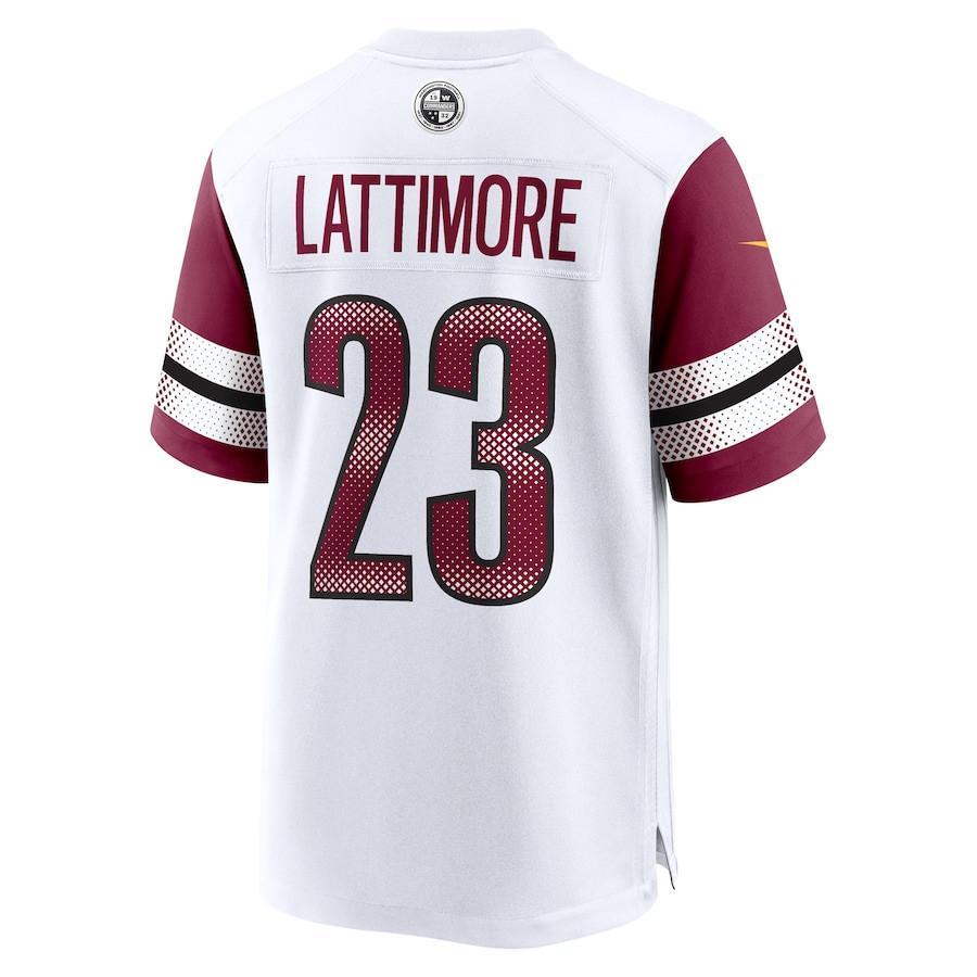 Marshon Lattimore 23 Washington Commanders Game White NFL Jersey Men's
