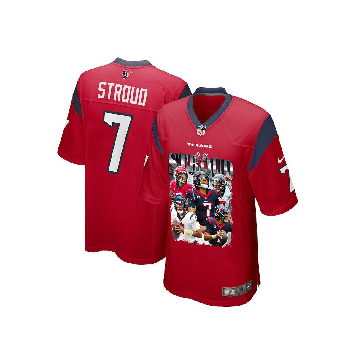 C.J. Stroud 7 Houston Texans The Gunslinger Game Red NFL Jersey Youth