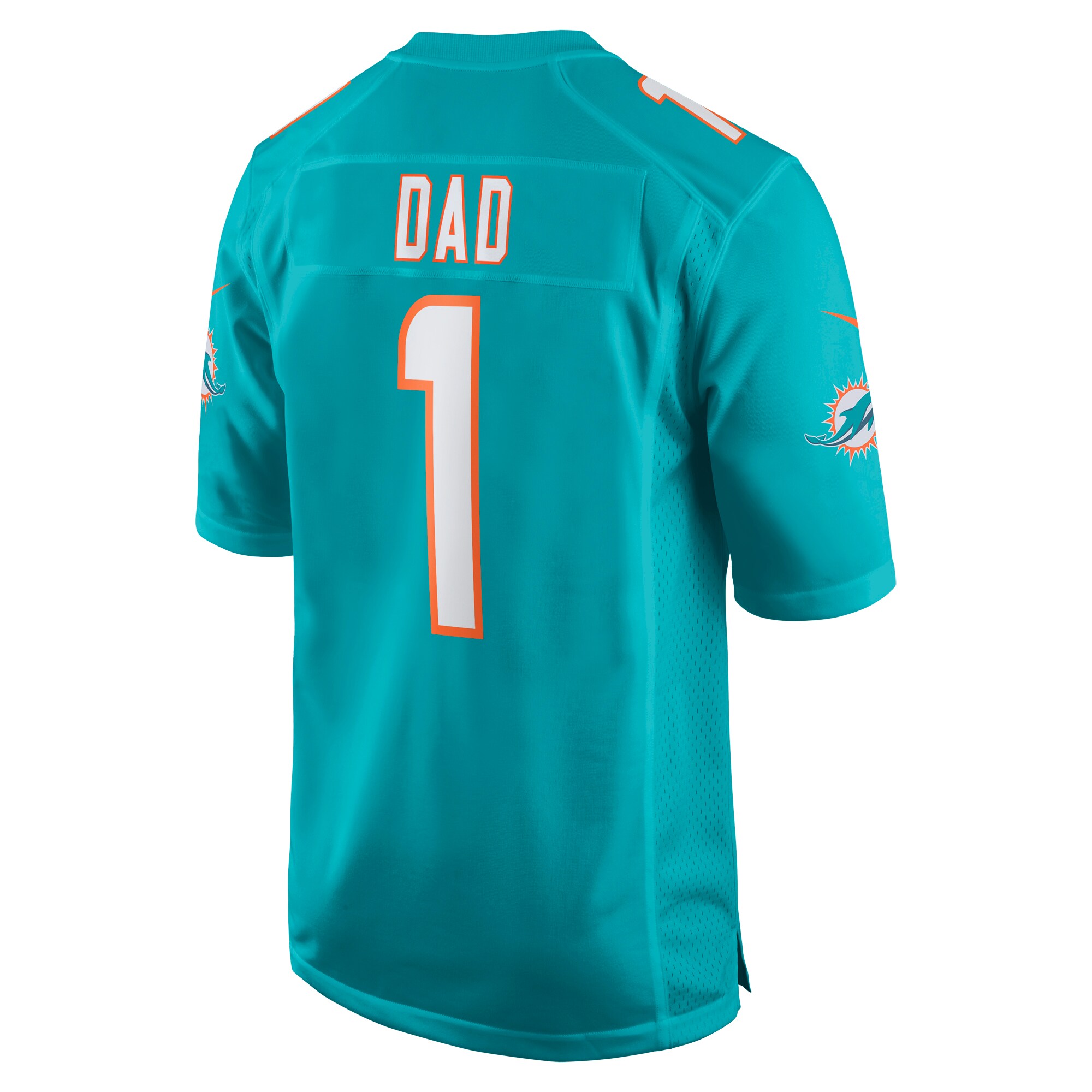 Miami Dolphins Number 1 Dad Aqua Game NFL Jersey Men's