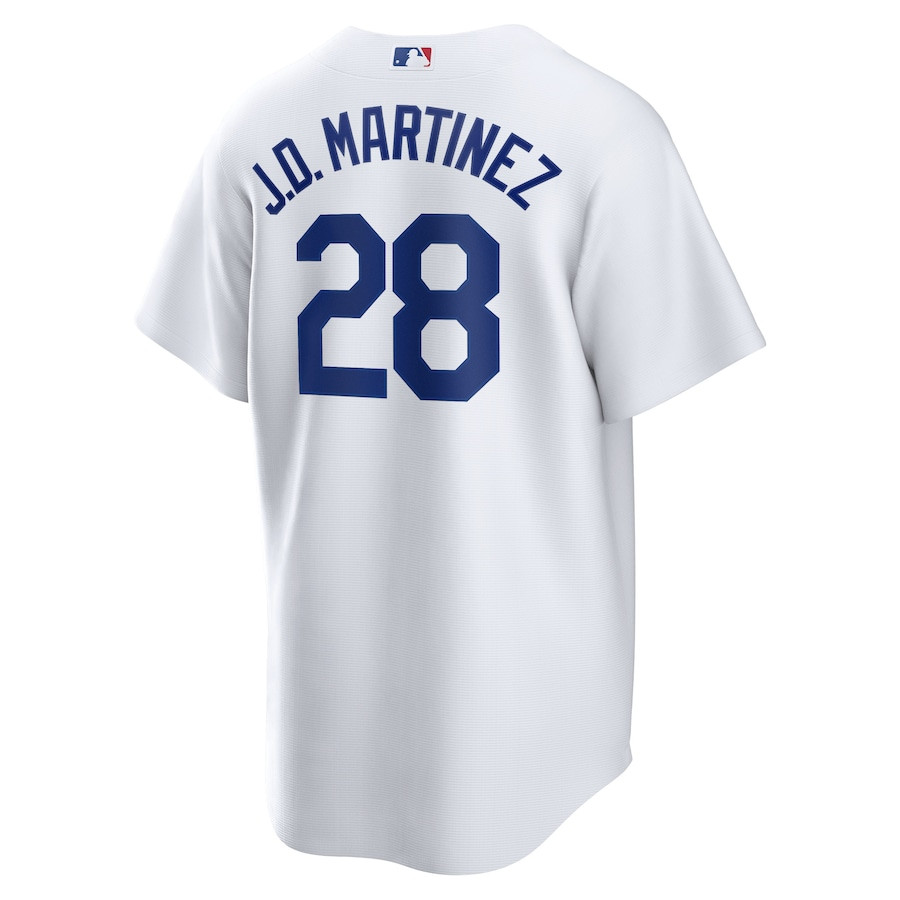 J.D. Martinez 28 Los Angeles Dodgers Home White MLB Jersey Men's