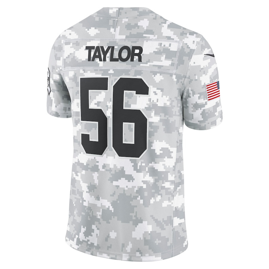 Lawrence Taylor 56 New York Giants 2024 Salute to Service Retired Player Limited Arctic Camo NFL Jersey Men's