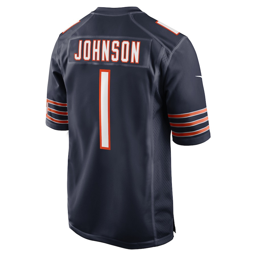 Jaylon Johnson 1 Chicago Bears Game Navy NFL Jersey Men's