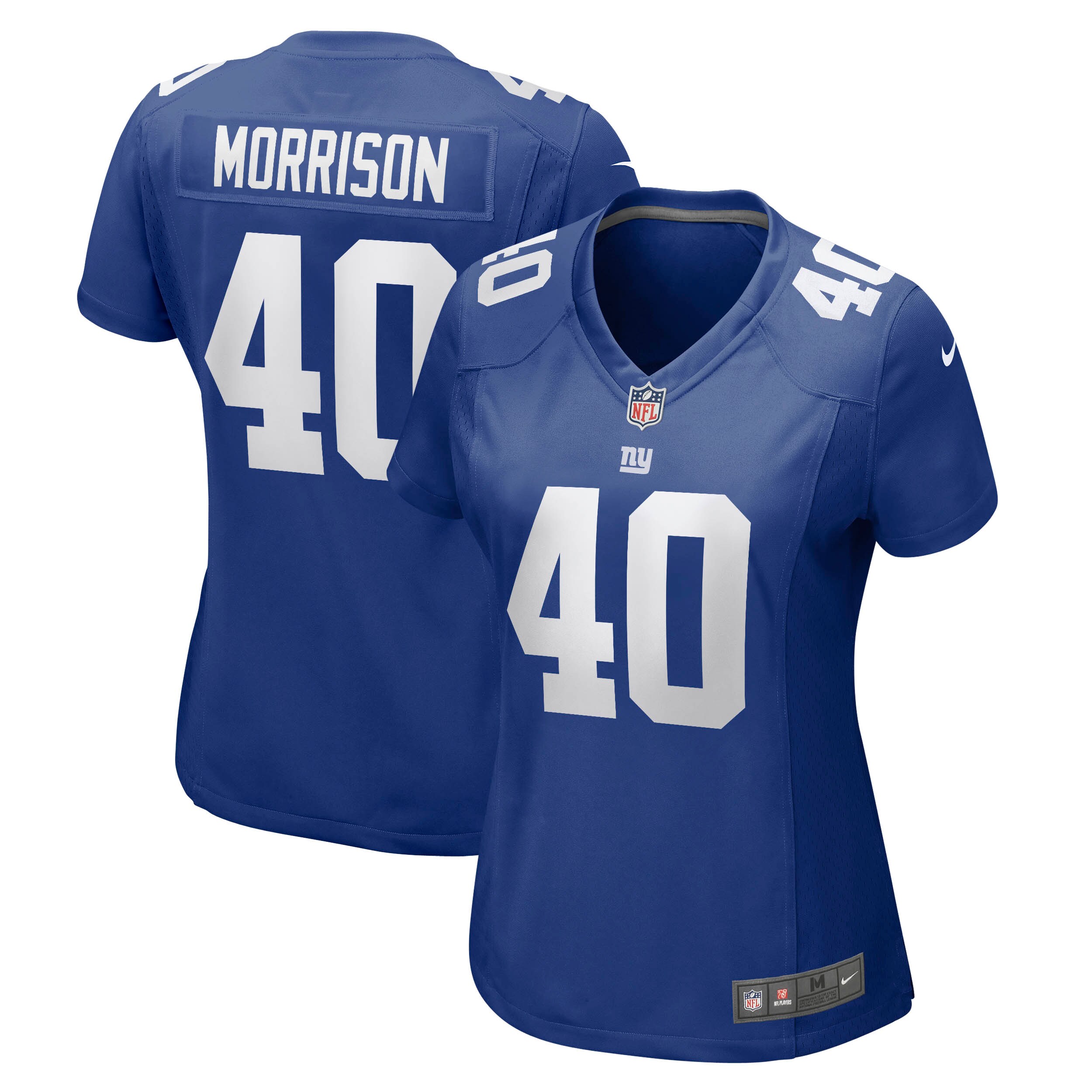 New York Giants Joe Morrison Royal Retired Player NFL Jersey Women's