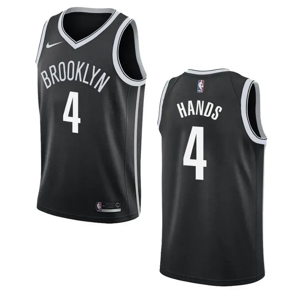 Brooklyn Nets 4 Jaylen Hands Icon Swingman Black NBA Jersey Men's