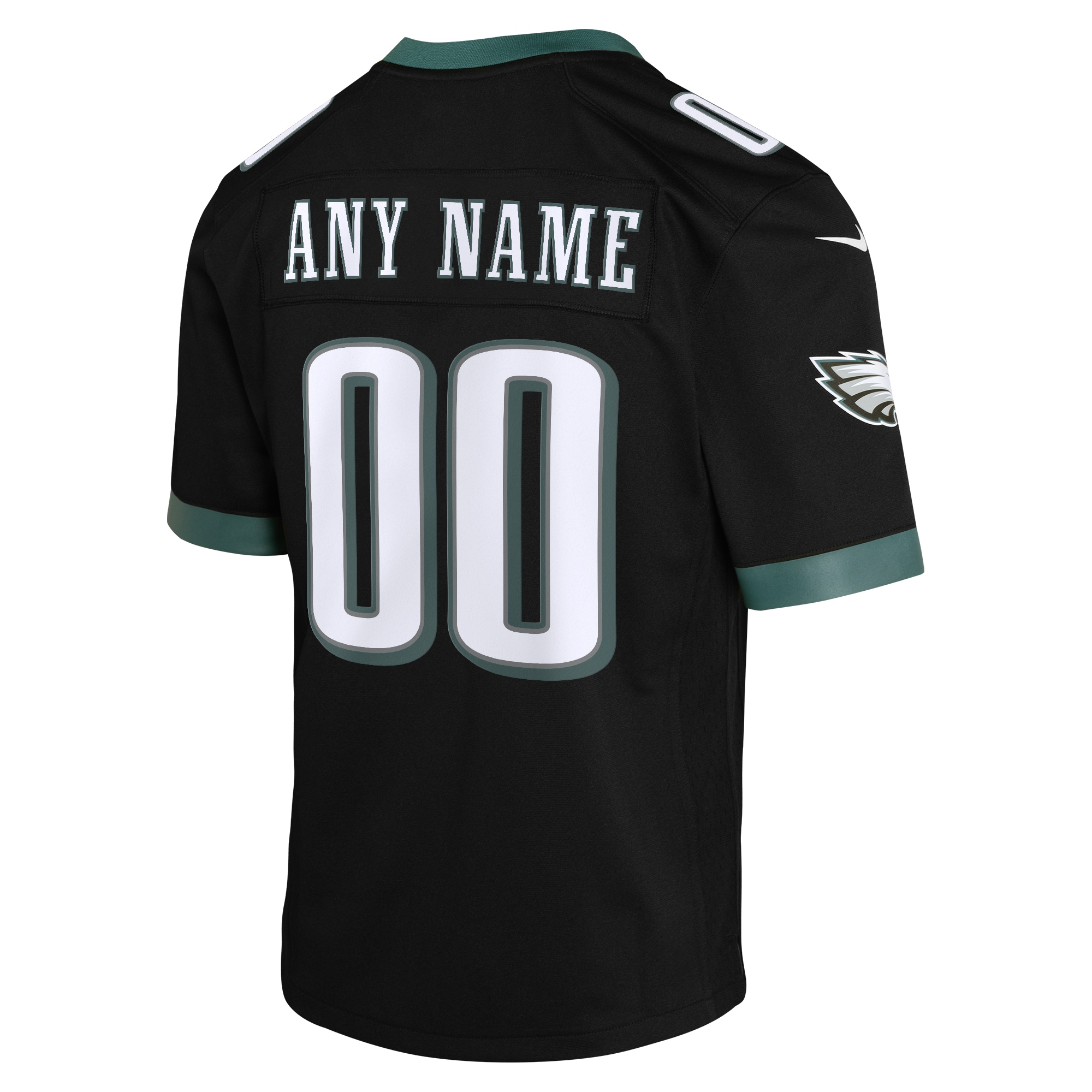 Philadelphia Eagles Black Alternate Custom Game NFL Jersey Youth