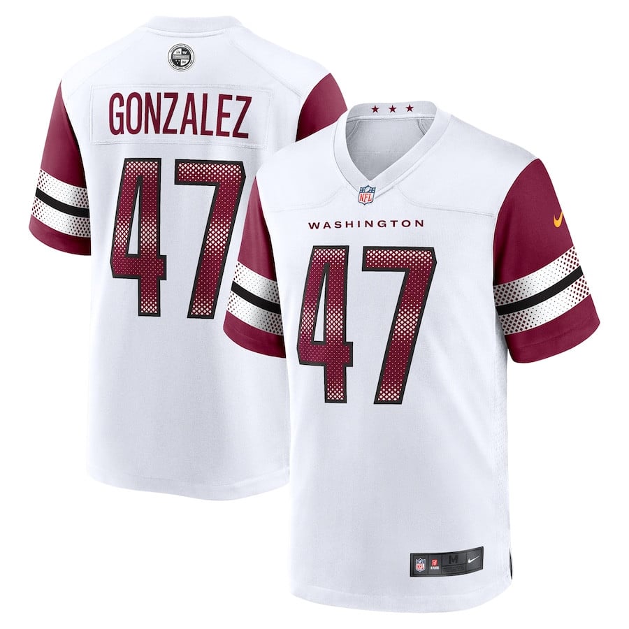 Zane Gonzalez 47 Washington Commanders Game White NFL Jersey Men's