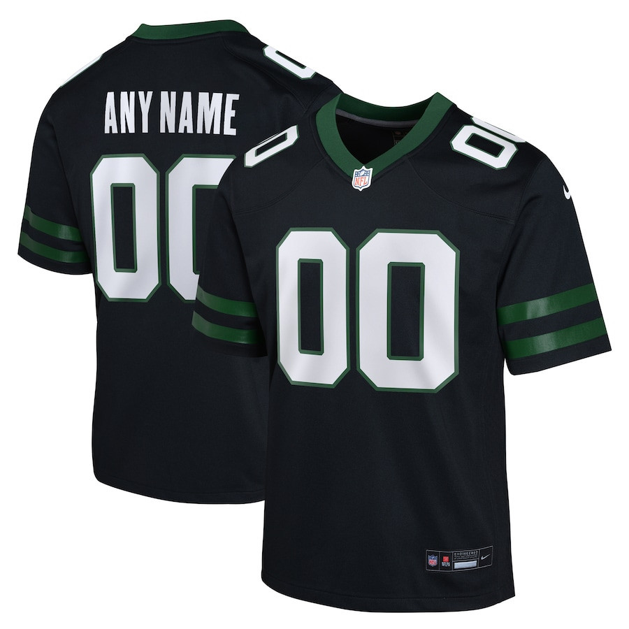 New York Jets Game Custom , Legacy Black NFL Jersey Youth