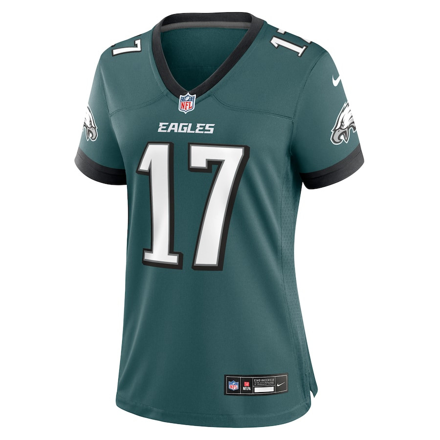 Nakobe Dean 17 Philadelphia Eagles Team Game Midnight Green NFL Jersey Women's