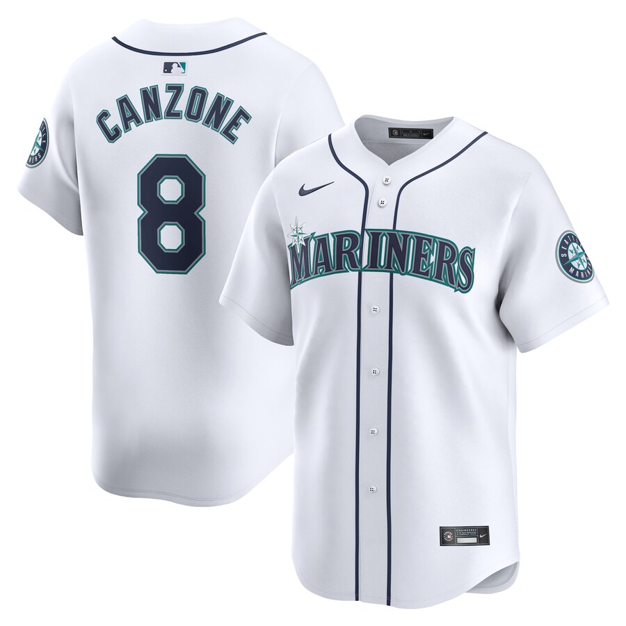 Dominic Canzone Seattle Mariners Home Limited Player Jersey White