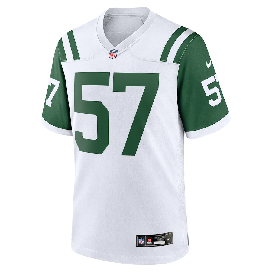 C.J. Mosley 57 New York Jets Classic Alternate Game White NFL Jersey Men's