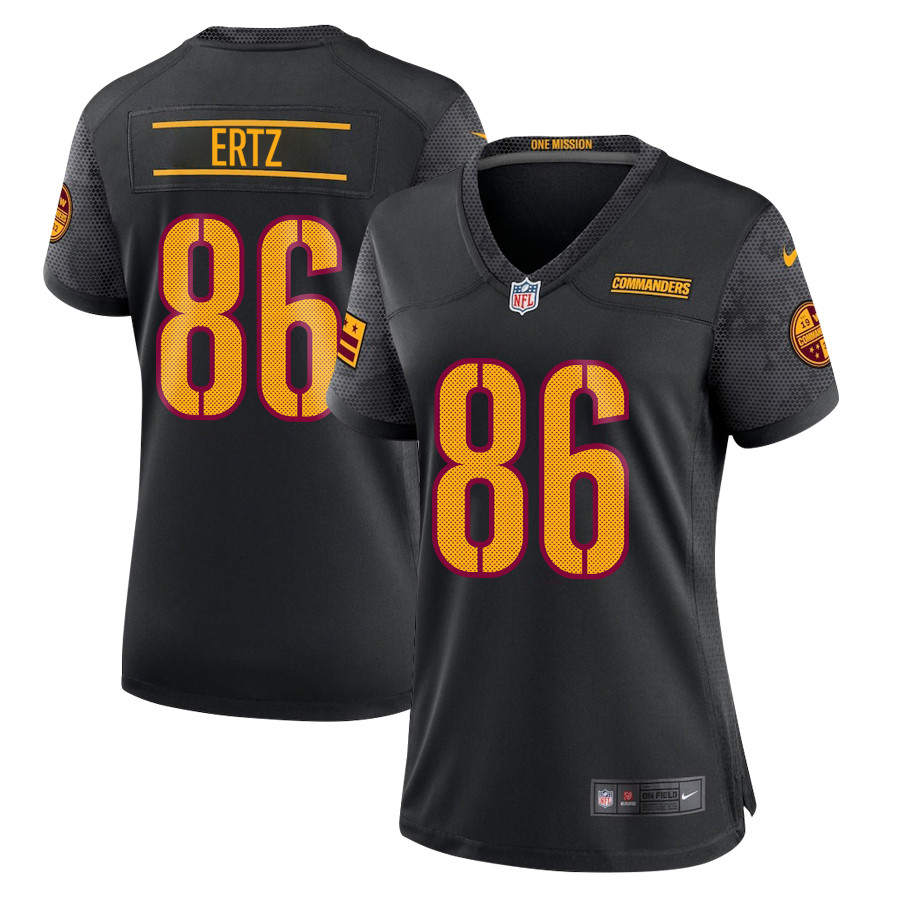 Zach Ertz 86 Washington Commanders Game Black NFL Jersey Women's
