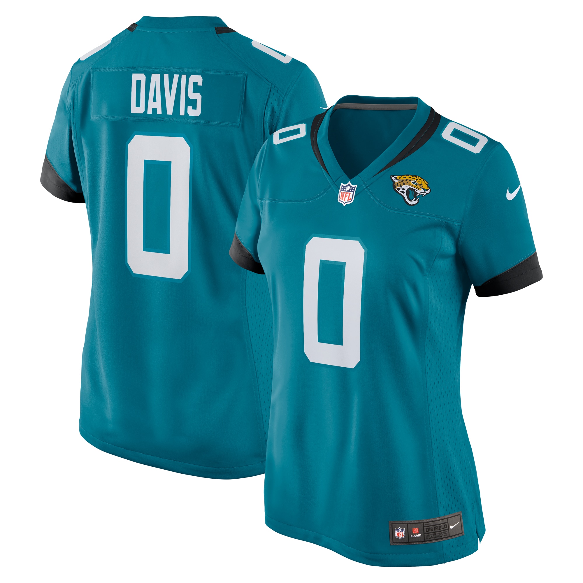Jacksonville Jaguars Gabe Davis Teal Team Game Player NFL Jersey Women's