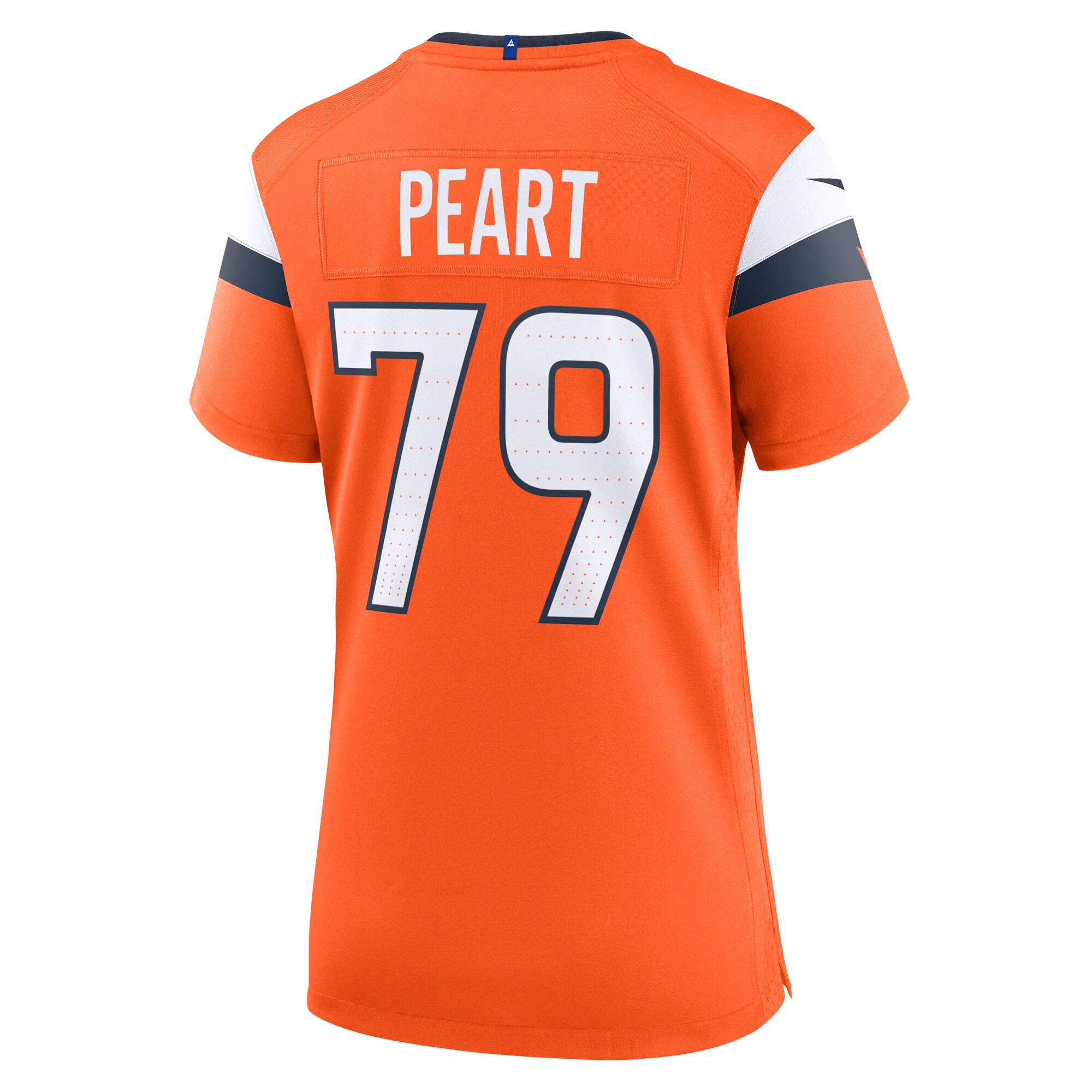 Denver Broncos Matt Peart Orange Team Game NFL Jersey Women's