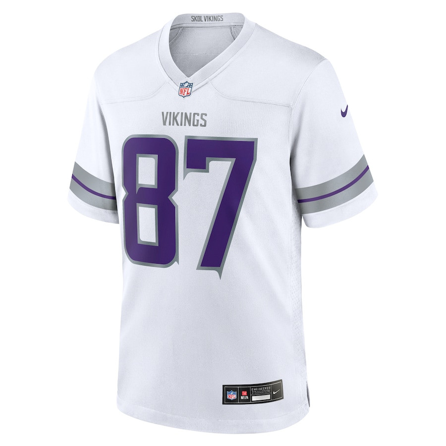 T.J. Hockenson 87 Minnesota Vikings Alternate Game Player White NFL Jersey Men's