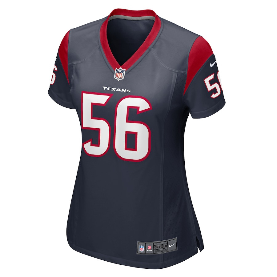 Kerry Hyder Jr. 56 Houston Texans Game Navy NFL Jersey Women's