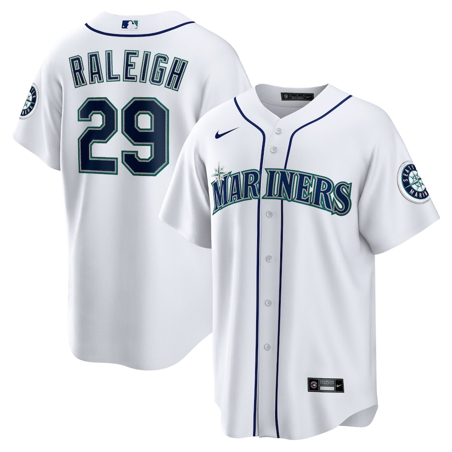 Cal Raleigh Seattle Mariners Home Jersey White