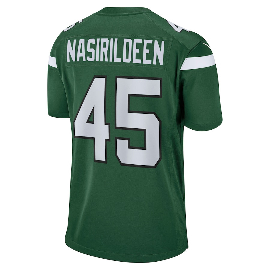 Hamsah Nasirildeen 45 New York Jets Game Gotham Green NFL Jersey Men's