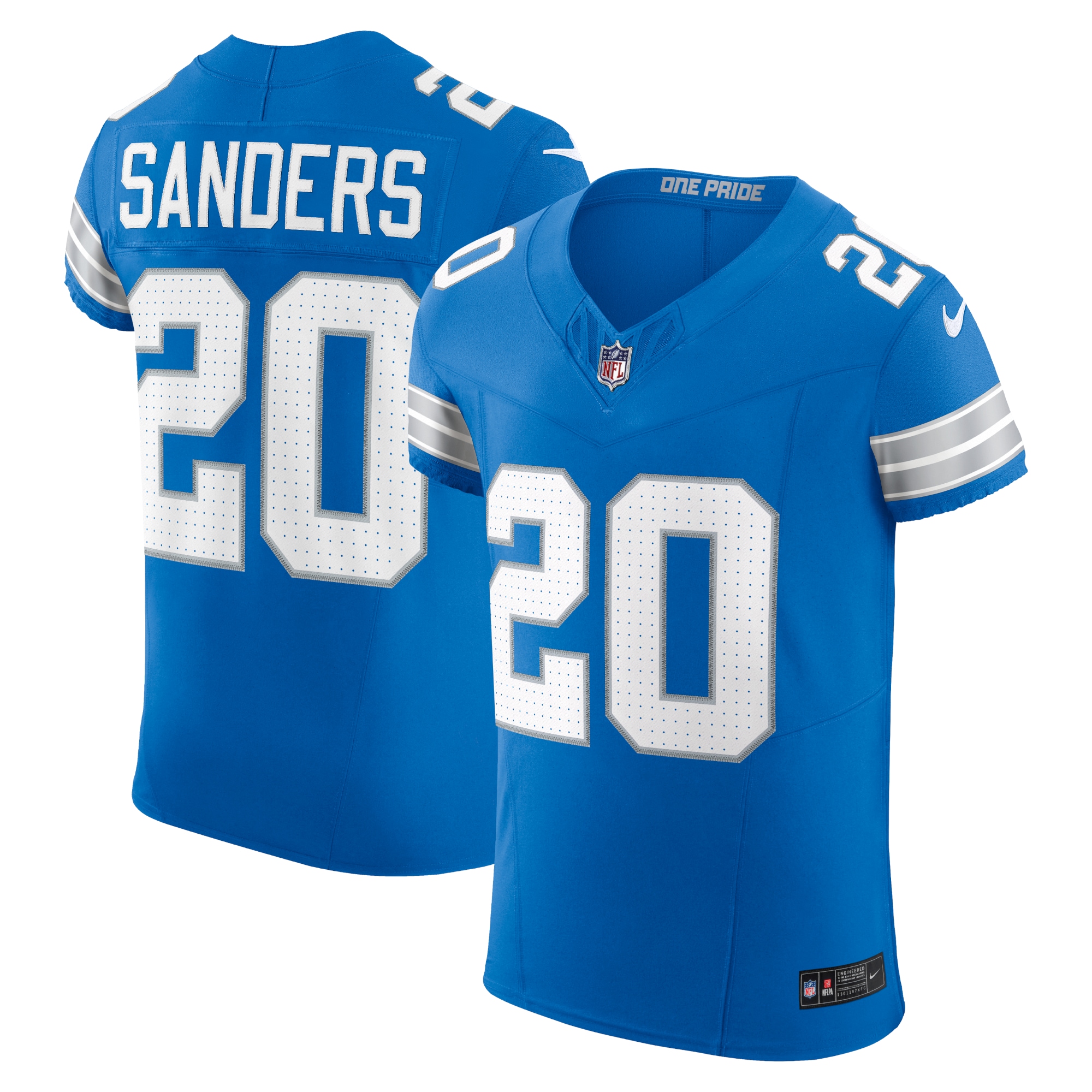 Detroit Lions Barry Sanders Blue Retired Player Vapor F.U.S.E. Elite NFL Jersey Men's