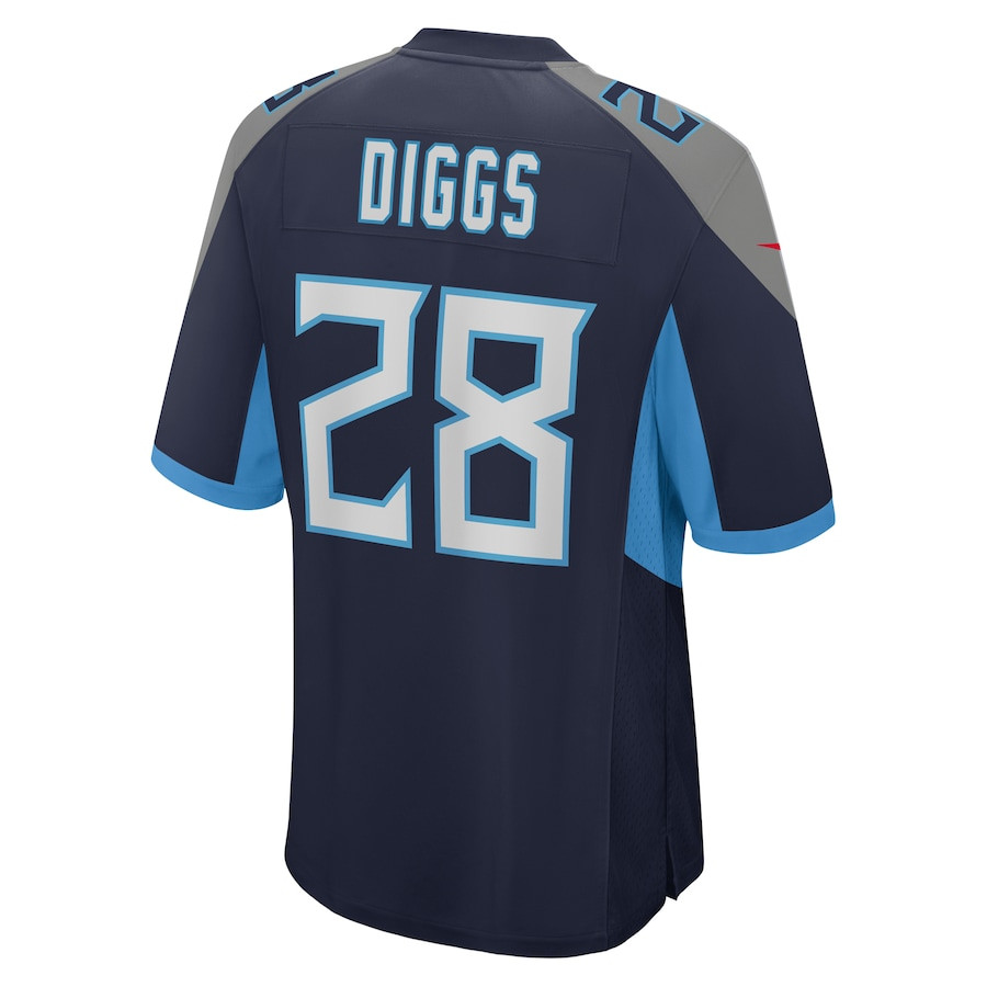 Quandre Diggs 28 Tennessee Titans Game Navy NFL Jersey Men's