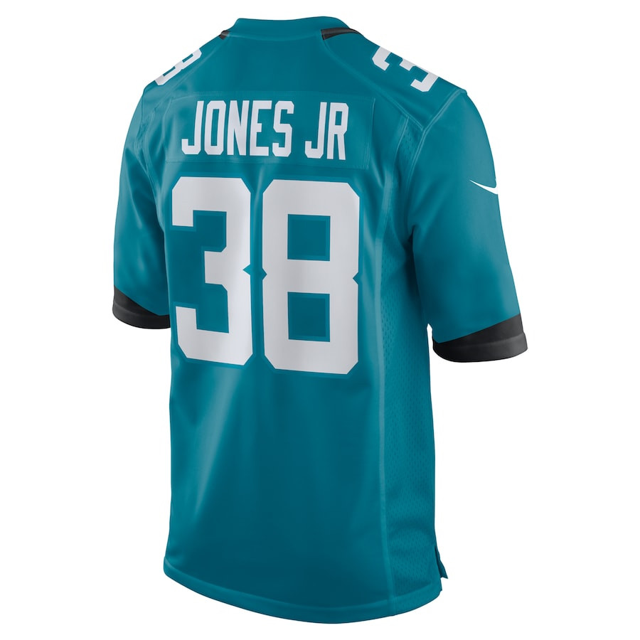 Velus Jones Jr. 38 Jacksonville Jaguars Team Game Teal NFL Jersey Men's