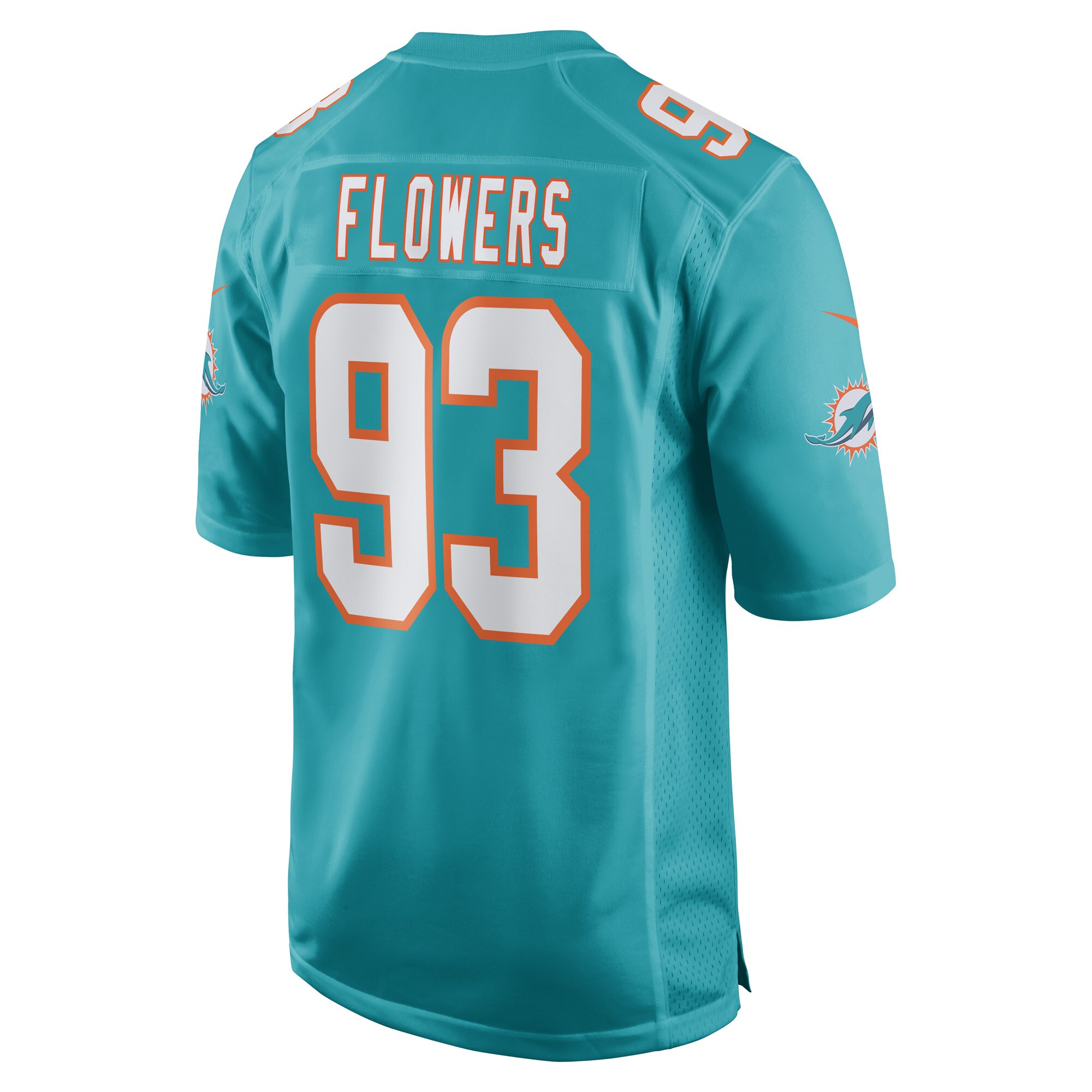 Miami Dolphins Trey Flowers Aqua Game Player NFL Jersey Men's
