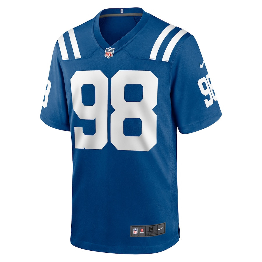 Tony Siragusa 98 Indianapolis Colts Game Retired Player Royal NFL Jersey Men's