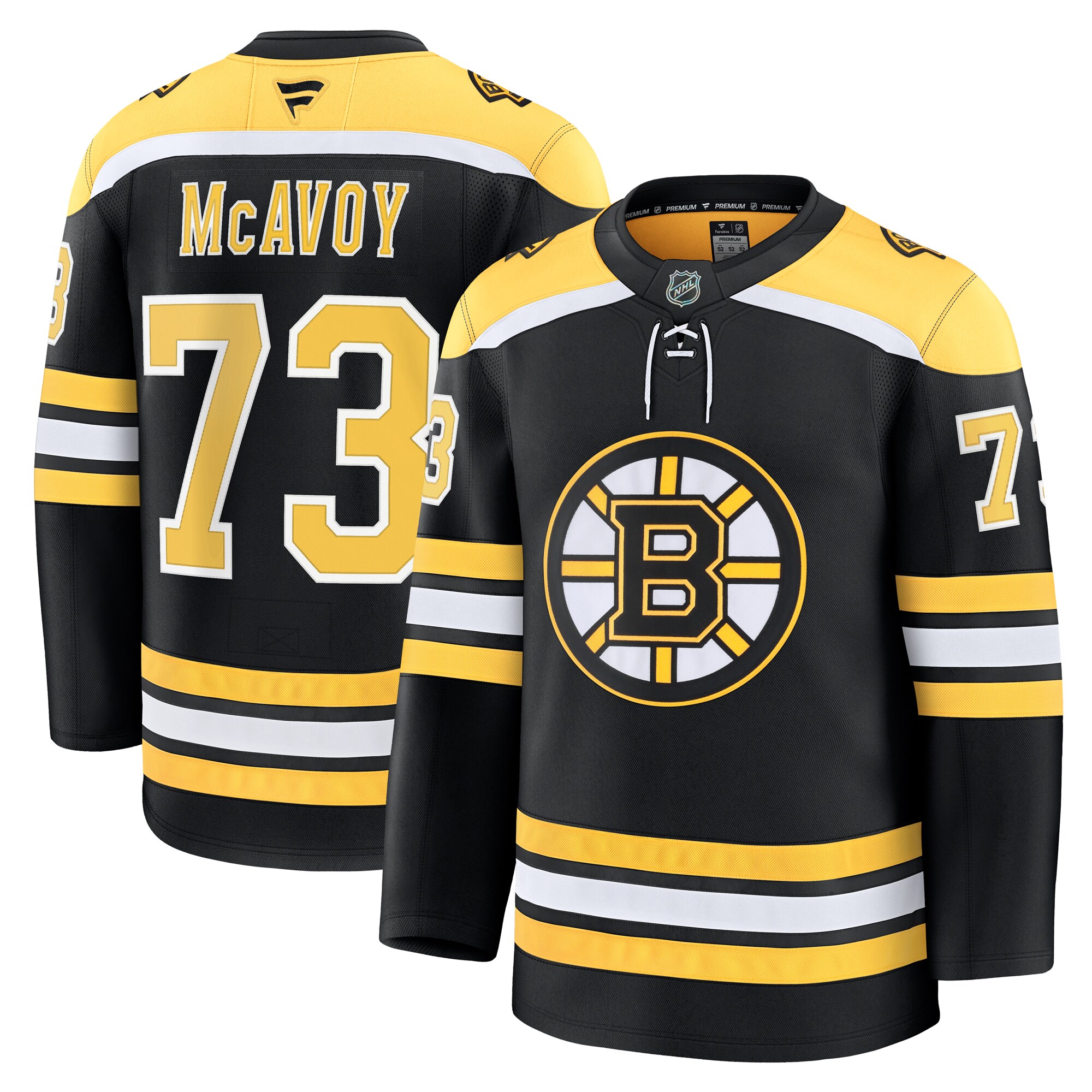 Boston Bruins Charlie McAvoy Black Home Premium NHL Jersey Men's