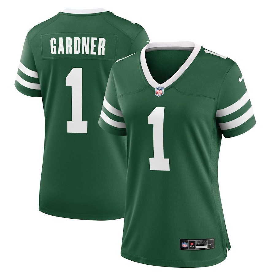 Ahmad Sauce Gardner 1 New York Jets Game Legacy Green NFL Jersey Women's