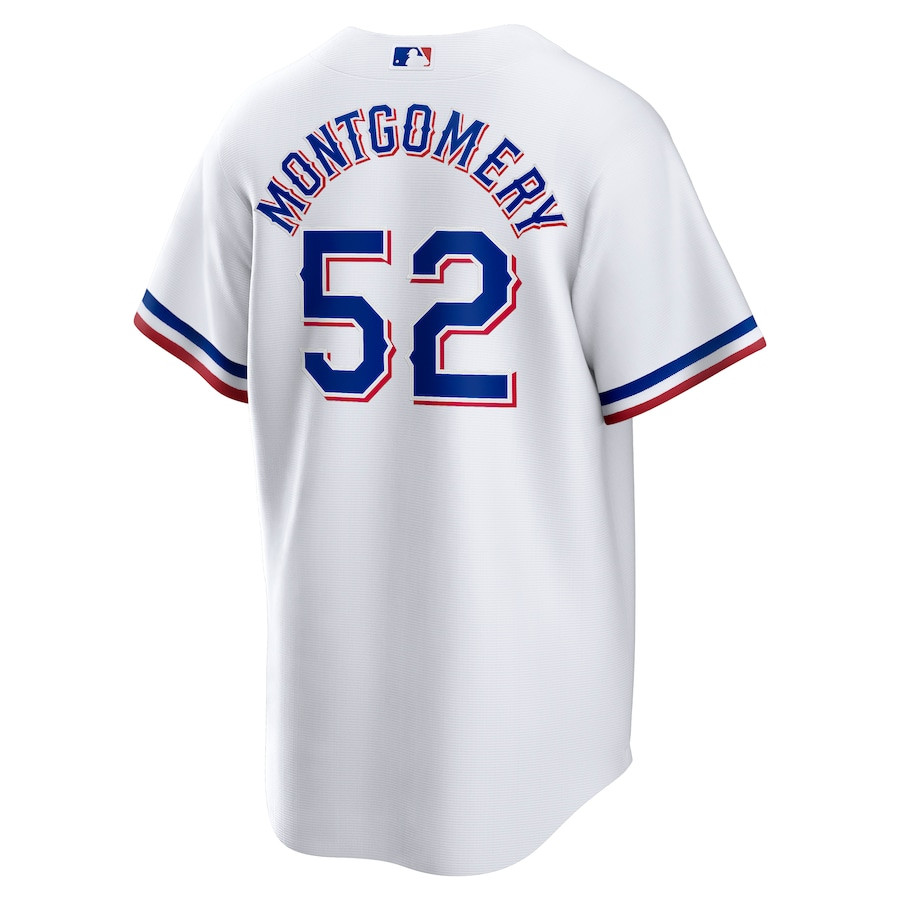 Jordan Montgomery 52 Texas Rangers Home White MLB Jersey Men's