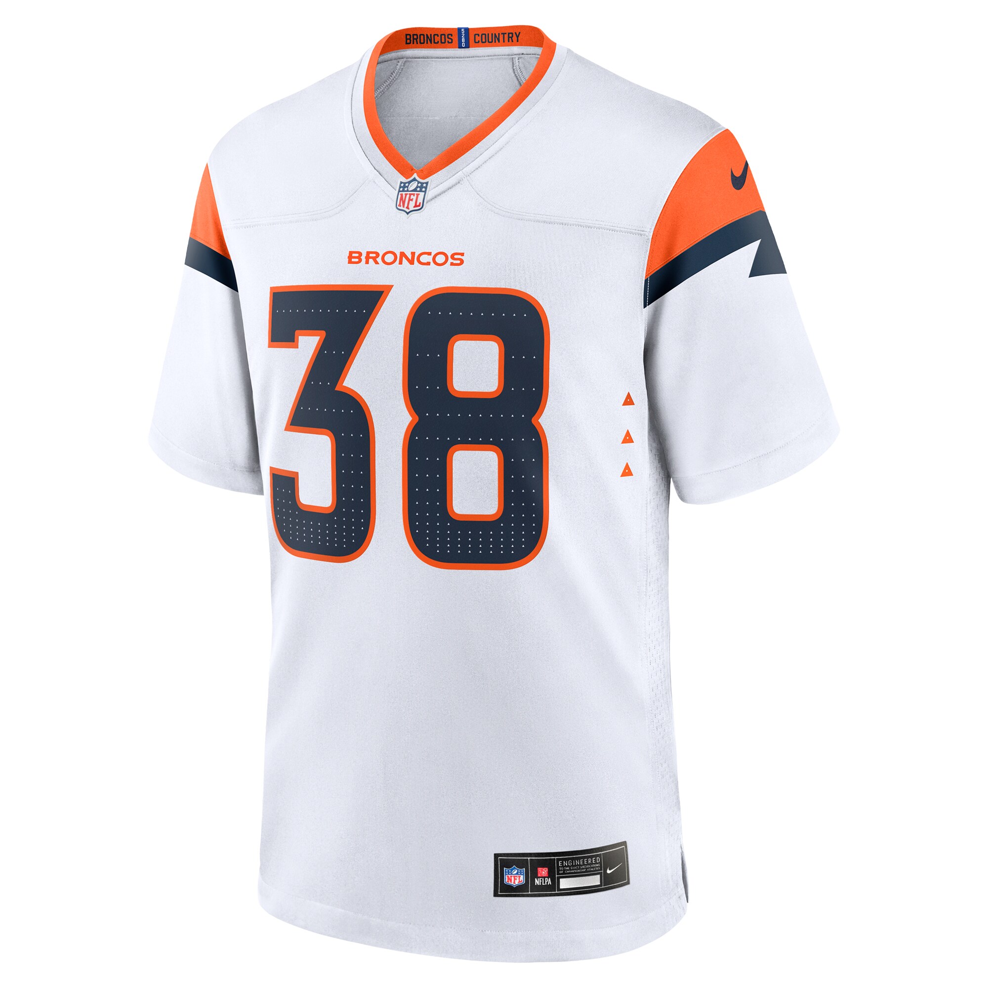 Denver Broncos Jaleel McLaughlin White Game NFL Jersey Men's