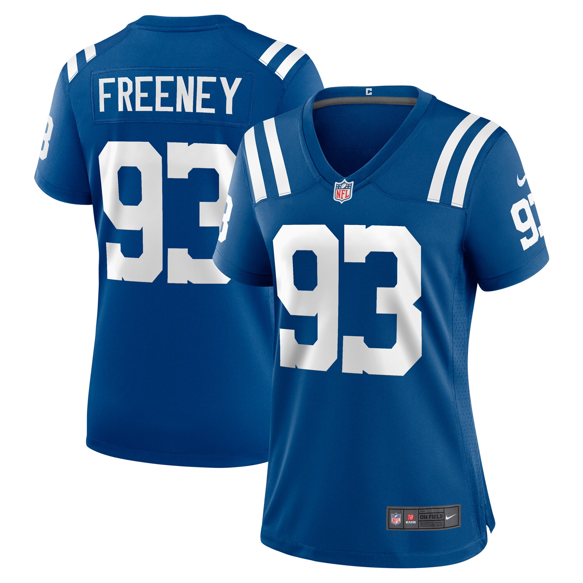 Indianapolis Colts Dwight Freeney Royal Team Retired Player Game NFL Jersey Women's