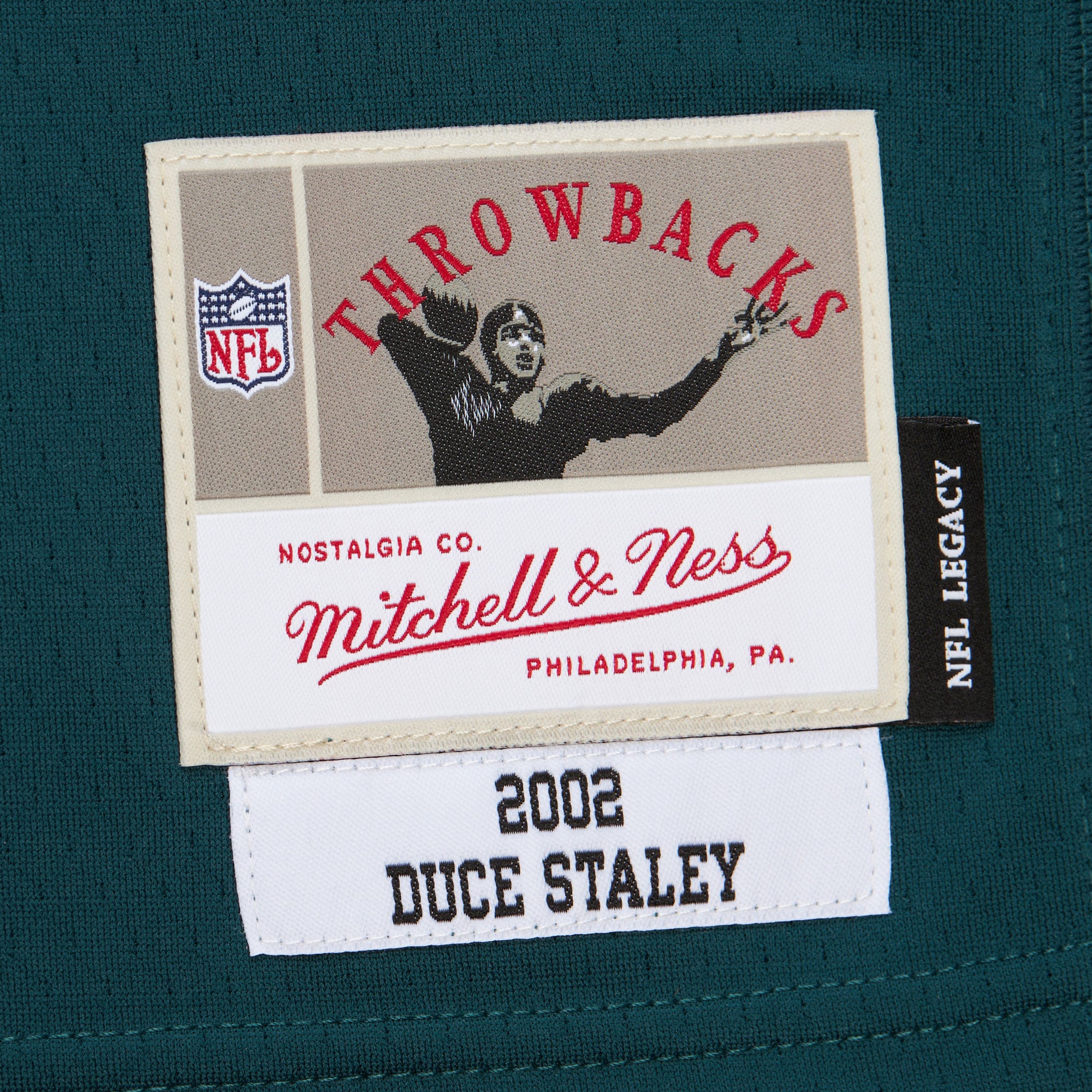 Philadelphia Eagles Duce Staley Mitchell Ness Midnight Green 2002 Legacy NFL Jersey Men's