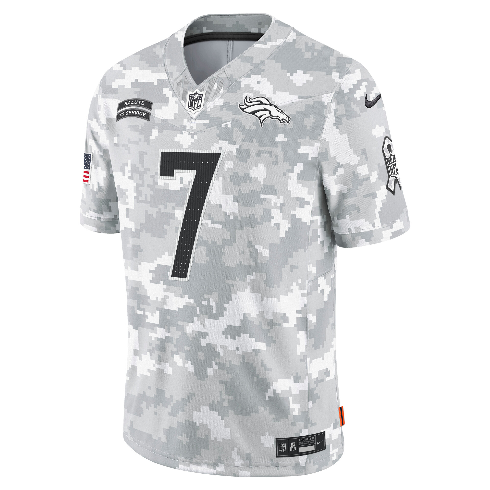 Denver Broncos John Elway Arctic Camo 2024 Salute to Service Retired Player Limited NFL Jersey Men's